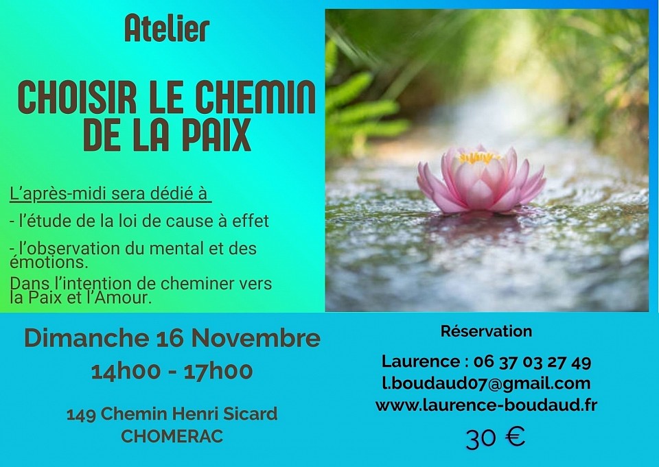 Atelier, paix, coeur, ouverture, chemin